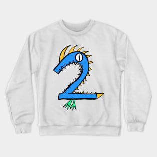 Monster Number 2 - happy sixth birthday for your little monster Crewneck Sweatshirt